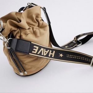 Zara small crossbody bucket bag